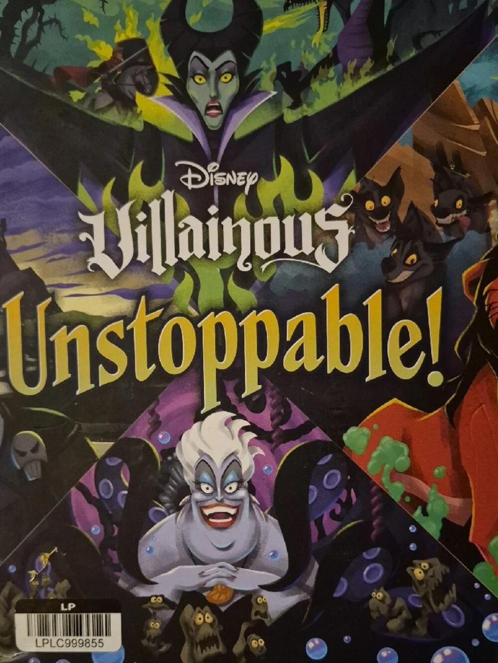 Disney Villainous Unstoppable! Board Game - Go Purple, Green, Red, Blue Artwork